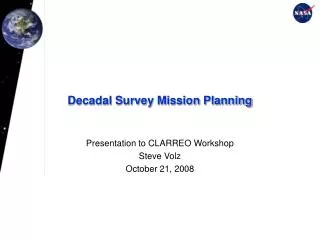 Decadal Survey Mission Planning