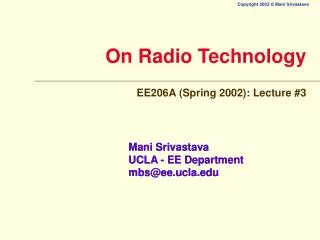 On Radio Technology