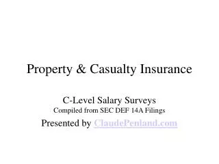 Casualty Insurance Salaries