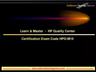 Learn &amp; Master - HP Quality Center Certification Exam Code HPO-M15