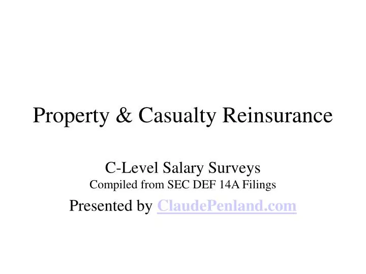 property casualty reinsurance