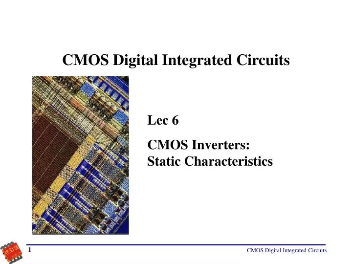 cmos digital integrated circuits