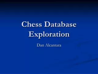 Chess Database Exploration