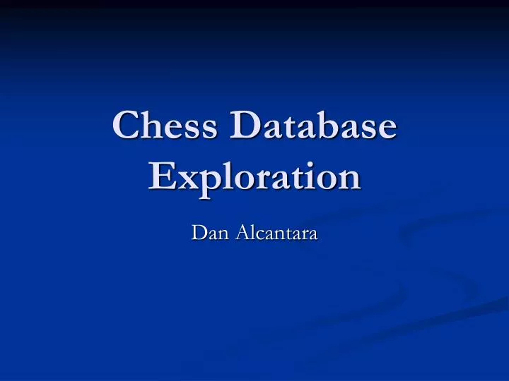 chess database exploration