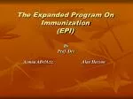 The Expanded Program On Immunization (EPI) - slide 1