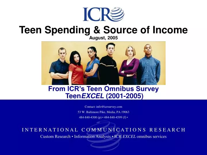 teen spending source of income august 2005