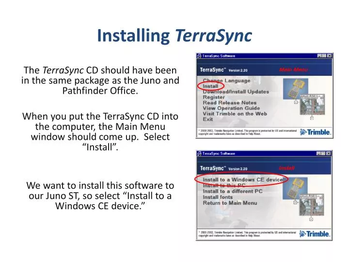 installing terrasync