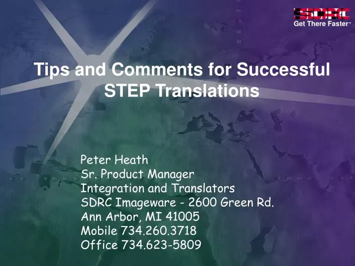 tips and comments for successful step translations
