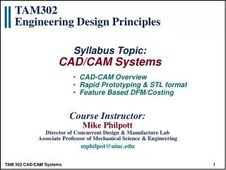 TAM302 Engineering Design Principles