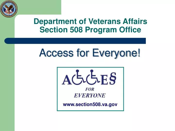 department of veterans affairs section 508 program office
