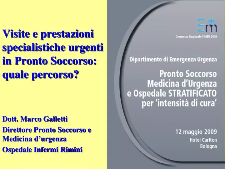 visite e prestazioni specialistiche urgenti in pronto soccorso quale percorso