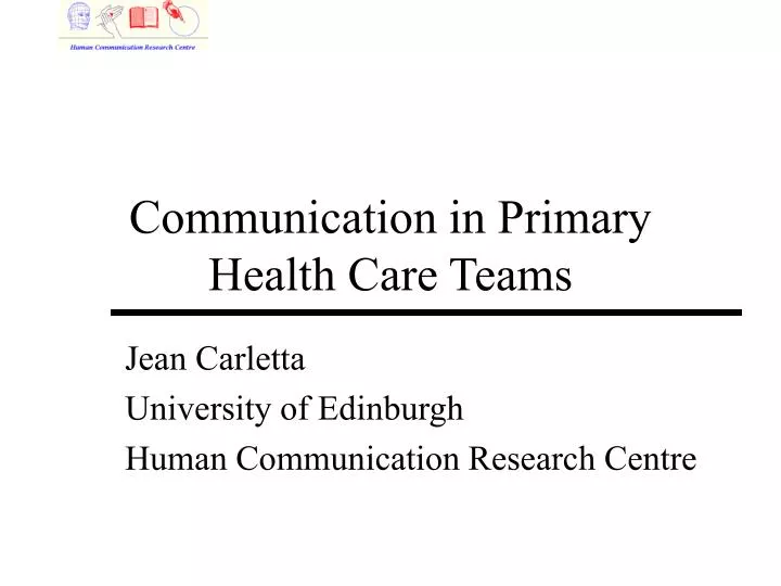 communication in primary health care teams