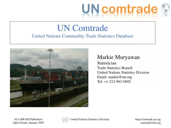 un comtrade united nations commodity trade statistics database
