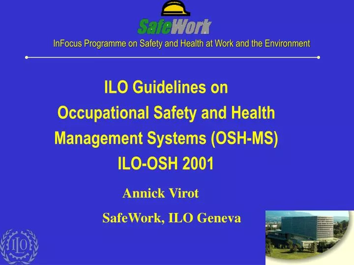 infocus programme on safety and health at work and the environment