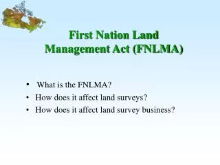 First Nation Land Management Act (FNLMA)