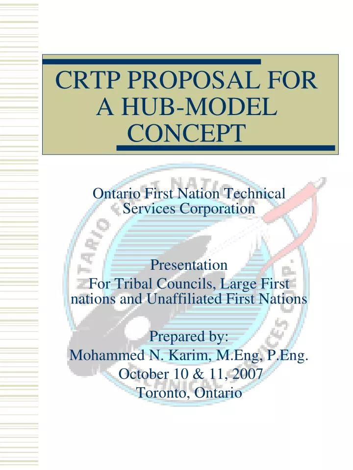 crtp proposal for a hub model concept