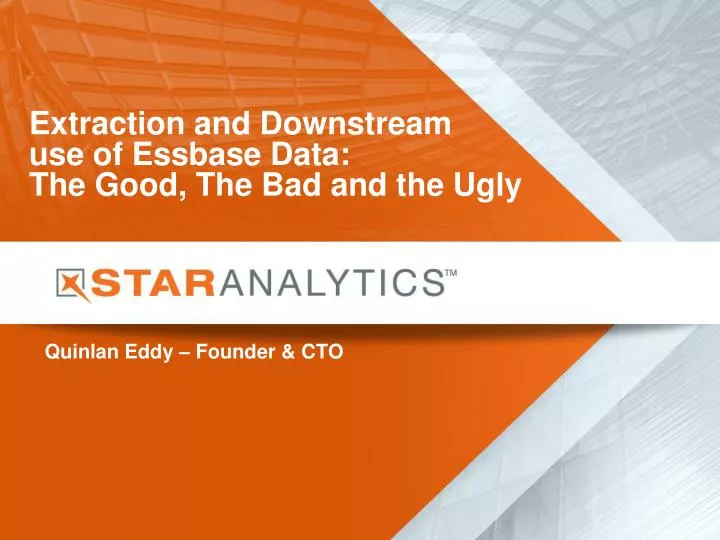 extraction and downstream use of essbase data the good the bad and the ugly