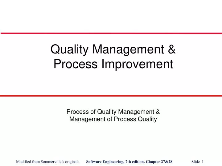 quality management process improvement