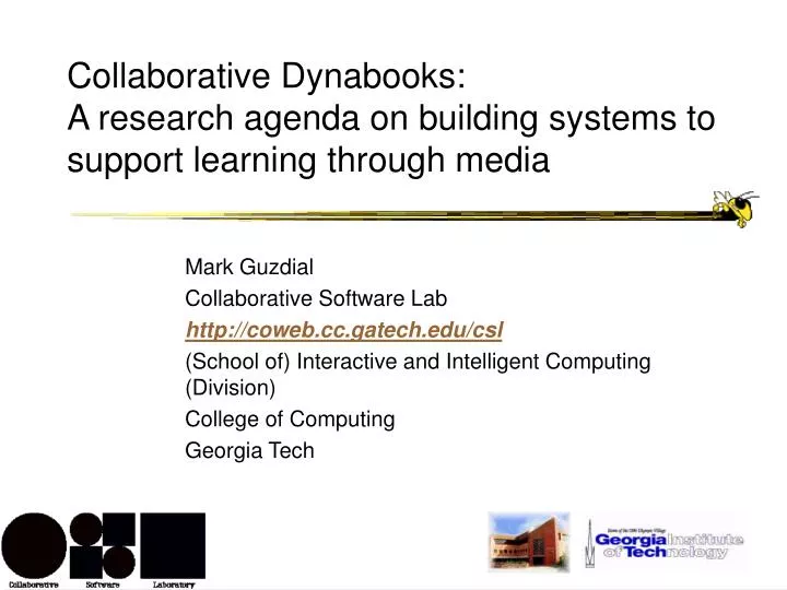 collaborative dynabooks a research agenda on building systems to support learning through media