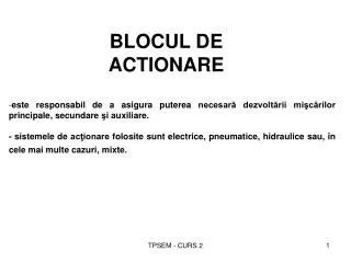 BLOCUL DE ACTIONARE