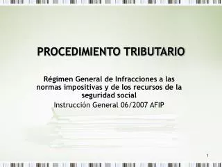 procedimiento tributario