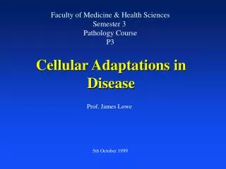 Cellular Adaptations in Disease