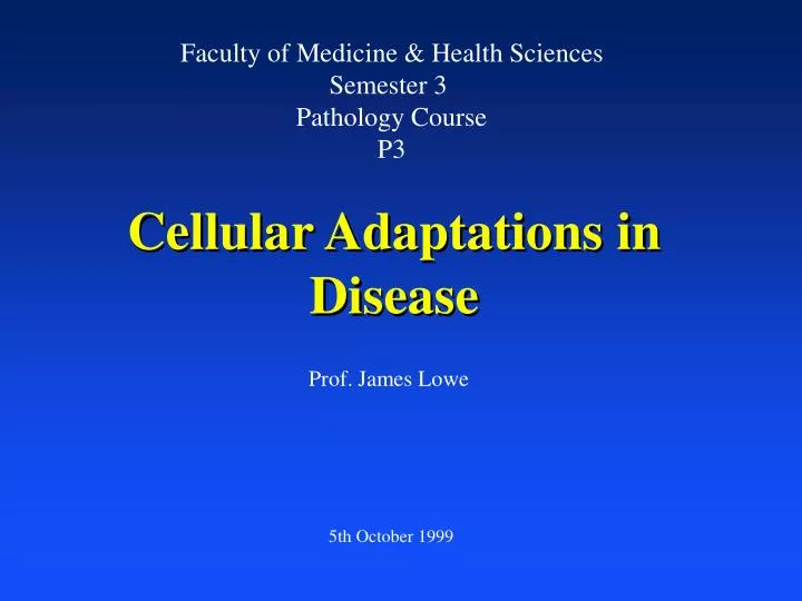 cellular adaptations in disease