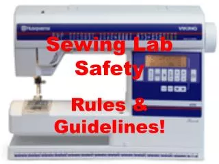 Sewing Lab Safety