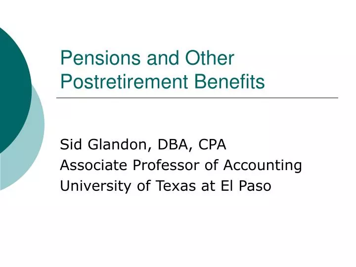 pensions and other postretirement benefits