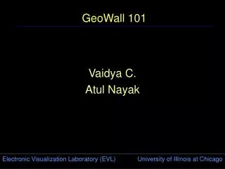 GeoWall 101