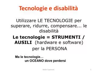 Tecnologie e disabilità