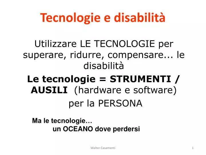 tecnologie e disabilit