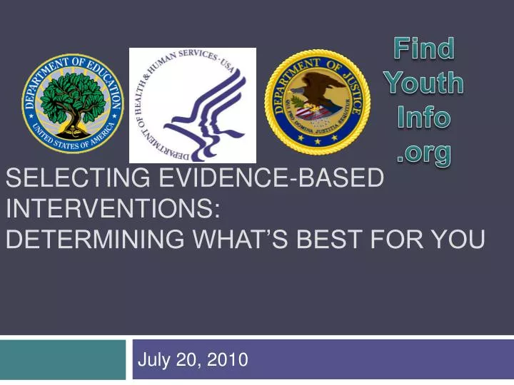 selecting evidence based interventions determining what s best for you