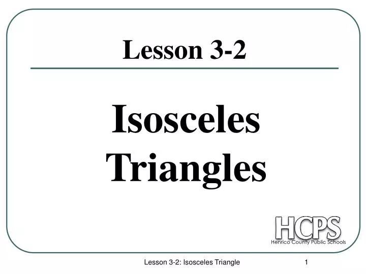 isosceles triangles