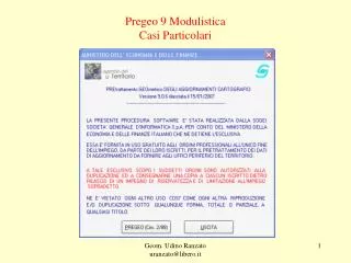 pregeo 9 modulistica casi particolari