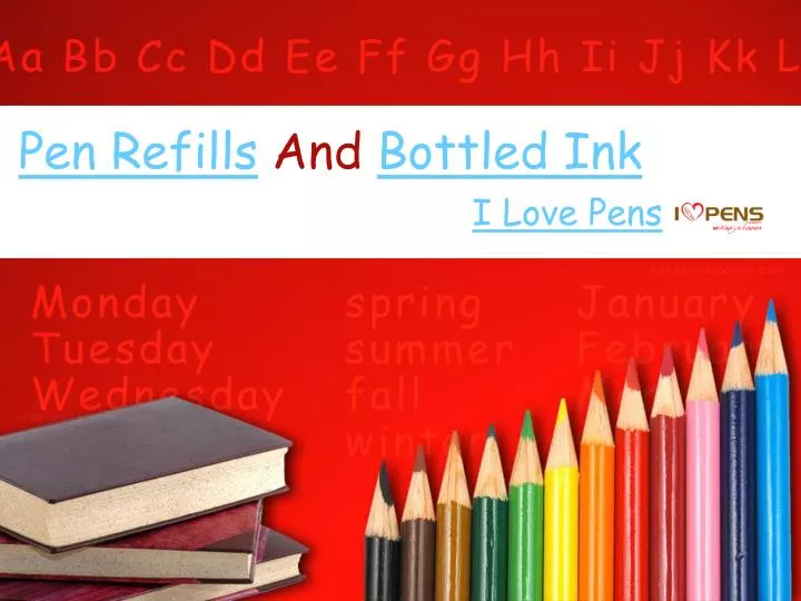 pen refills and bottled ink