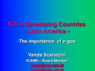 ICT in Developing Countries - Latin America -