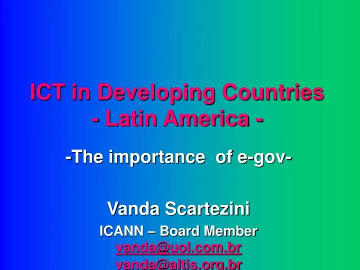 ict in developing countries latin america