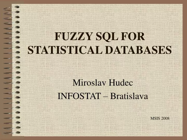 fuzzy sql for statistical databases
