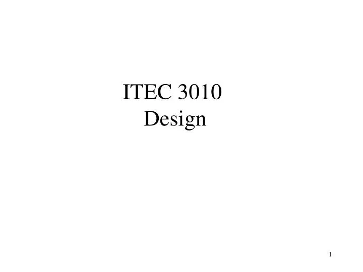 itec 3010 design