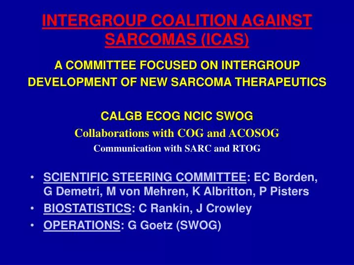 intergroup coalition against sarcomas icas