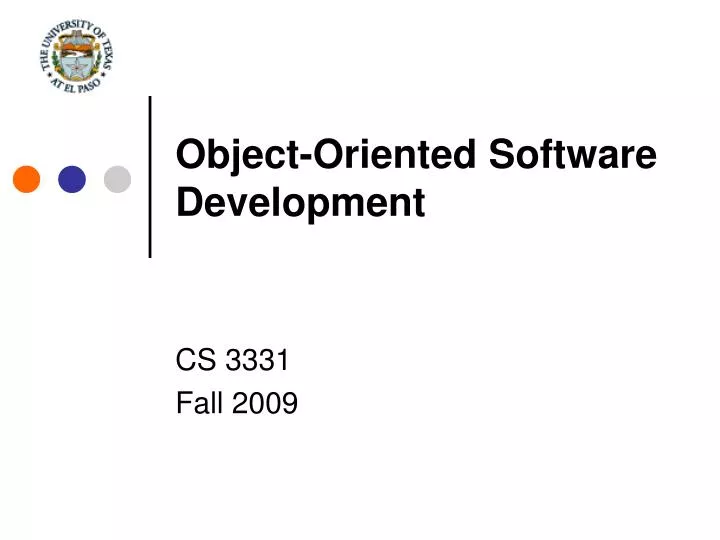 object oriented software development