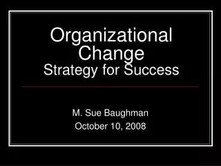 Organizational Change Strategy for Success