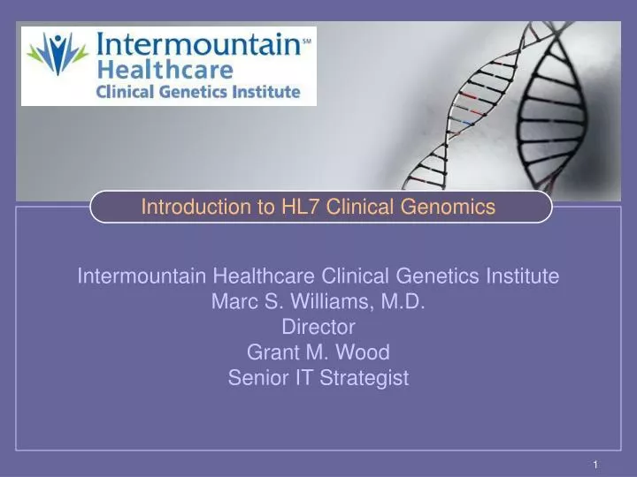 introduction to hl7 clinical genomics