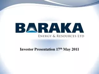 Investor Presentation 17 th May 2011