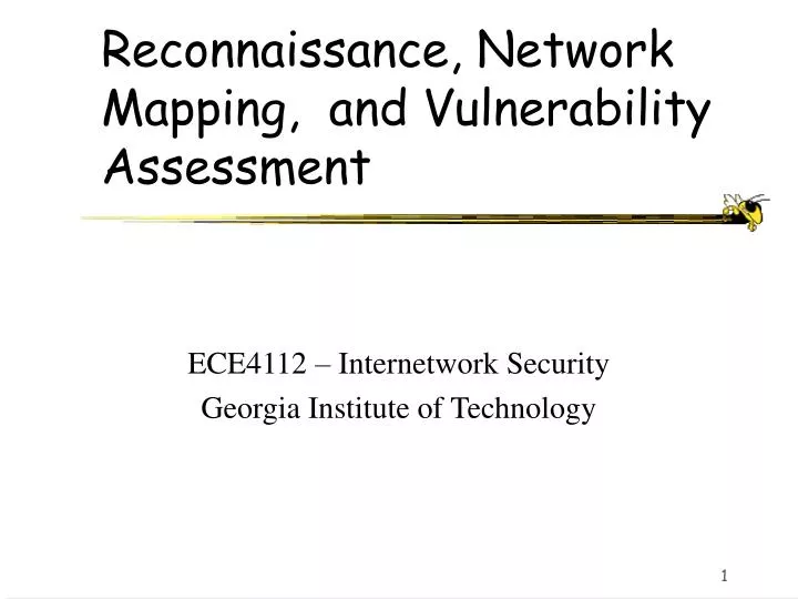 reconnaissance network mapping and vulnerability assessment