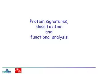 Protein signatures, classification and functional analysis