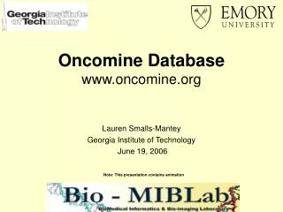 Oncomine Database www.oncomine.org