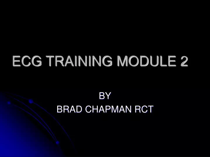 ecg training module 2