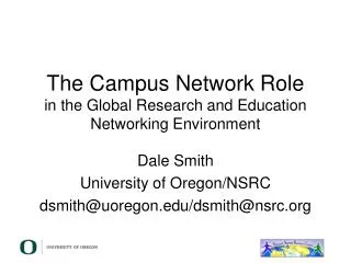 The Campus Network Role in the Global Research and Education Networking Environment